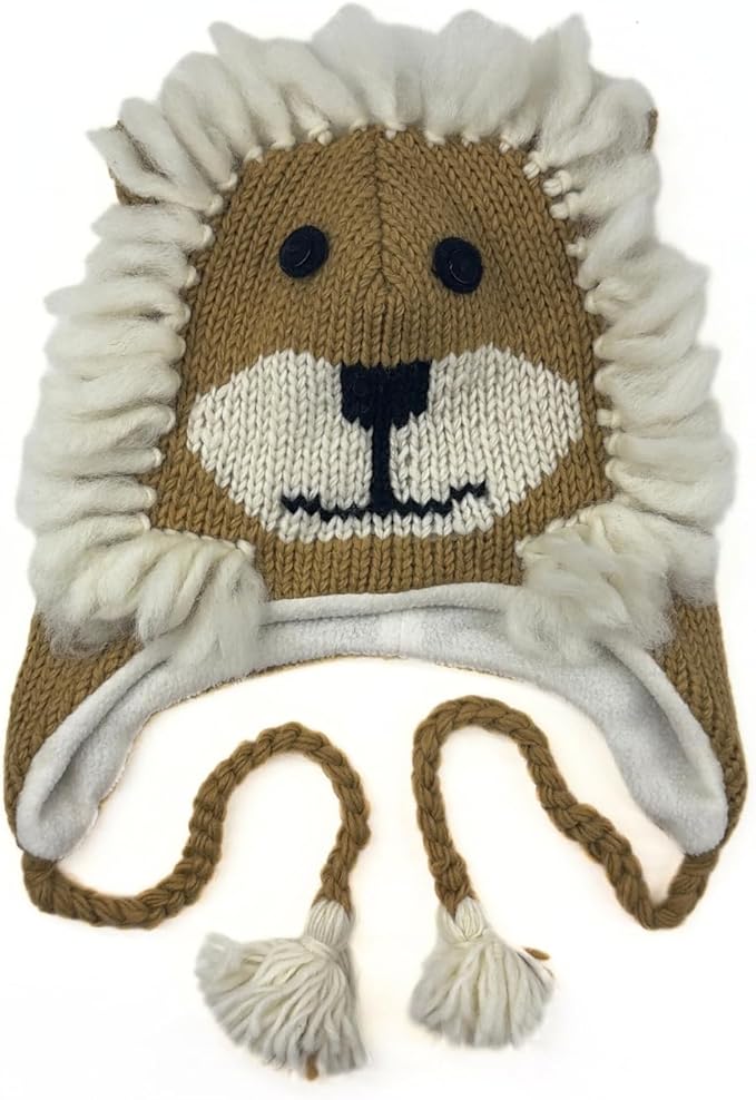 Humble Hilo Hand-Knitted Wool Animal Beanie - Easy Halloween Costume Hat for Anyone, Cute Winter Beanie Hats