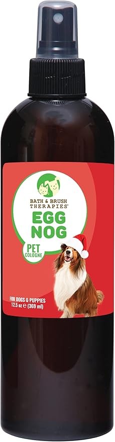 Showseason Animal Products Bath & Brush Therapies® Egg Nog Pet Cologne For Dogs 12.5 oz | Long-Lasting Odor Eliminator | Paraben-Free | Biodegradable & Non-Toxic | Made in USA