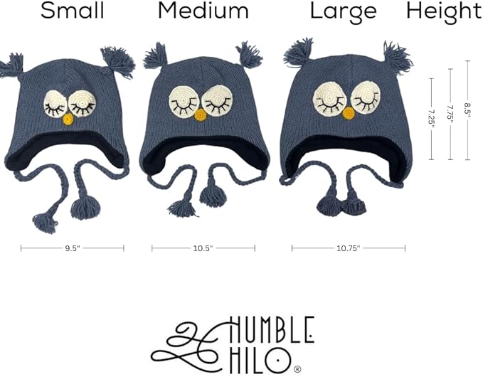Humble Hilo Hand-Knitted Wool Animal Beanie - Easy Halloween Costume Hat for Anyone, Cute Winter Beanie Hats