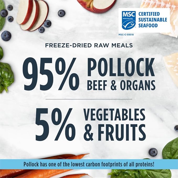 Instinct Raw Meals Freeze-Dried Pollock Cat Food, 24 oz. Bag