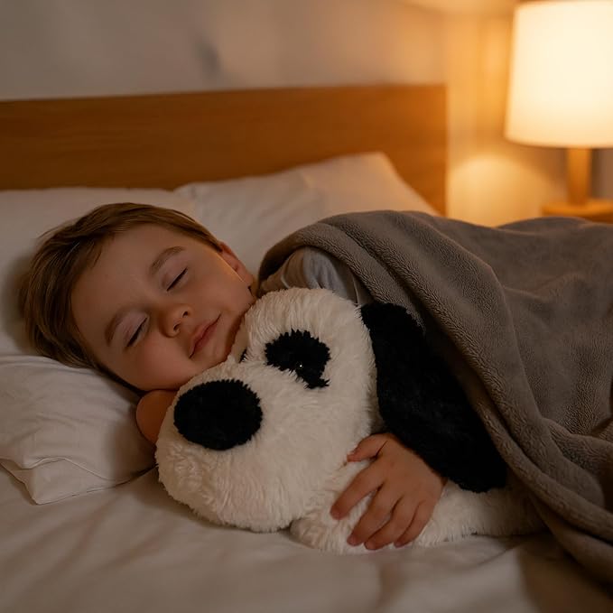 Floppy Stuffed Dog Puppy Plush Toy, Huggable White Beagle with Black Ears Labrador Retriever Stuffed Animal Dogs for Kids Girls Boys Baby Birthday Bedtime Gift, 20 inches