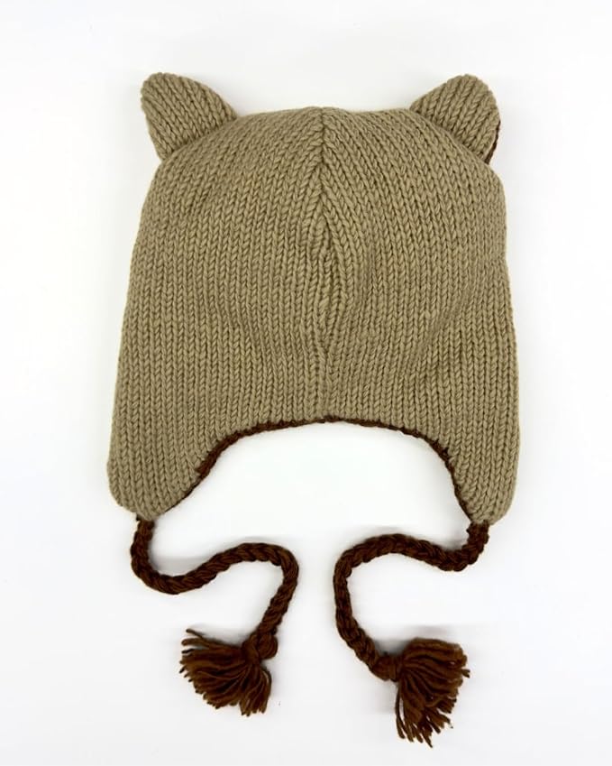 Humble Hilo Hand-Knitted Wool Animal Beanie - Easy Halloween Costume Hat for Anyone, Cute Winter Beanie Hats