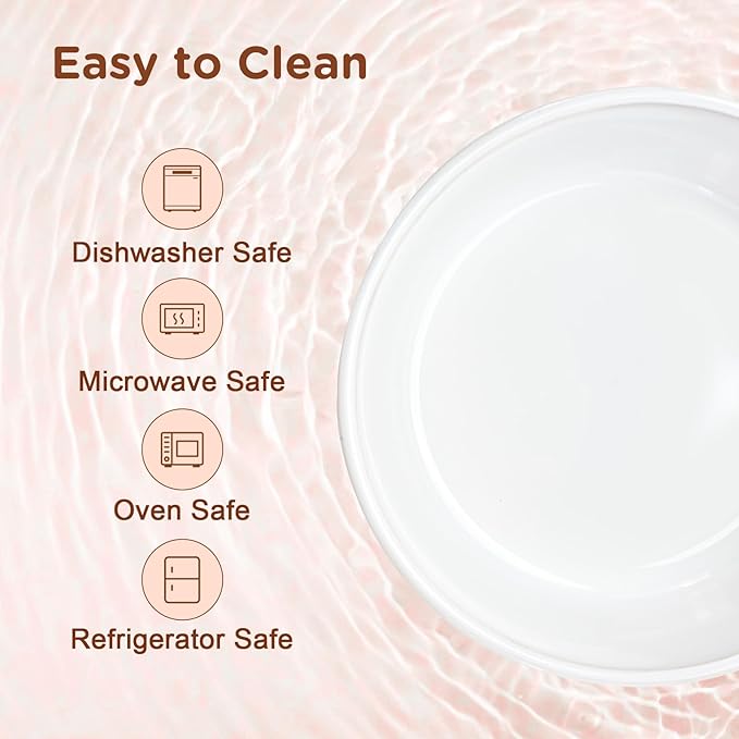 SPUNKYJUNKY Ceramic Dog Bowls with Acacia Wood Stand Raised Food and Water Bowl for Small Medium Sized Dog (Deep, 15.5cm)