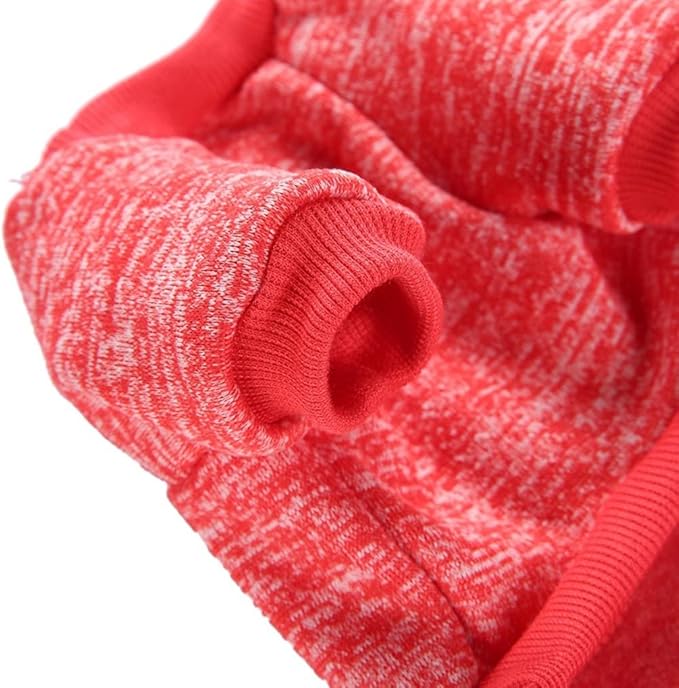 Jecikelon Dog Clothes Dogs Sweater Soft Puppies Clothing Winter Puppy Sweaters Warm Outfit for Dogs Small XXS XS Cat Apparel (Red, XS)