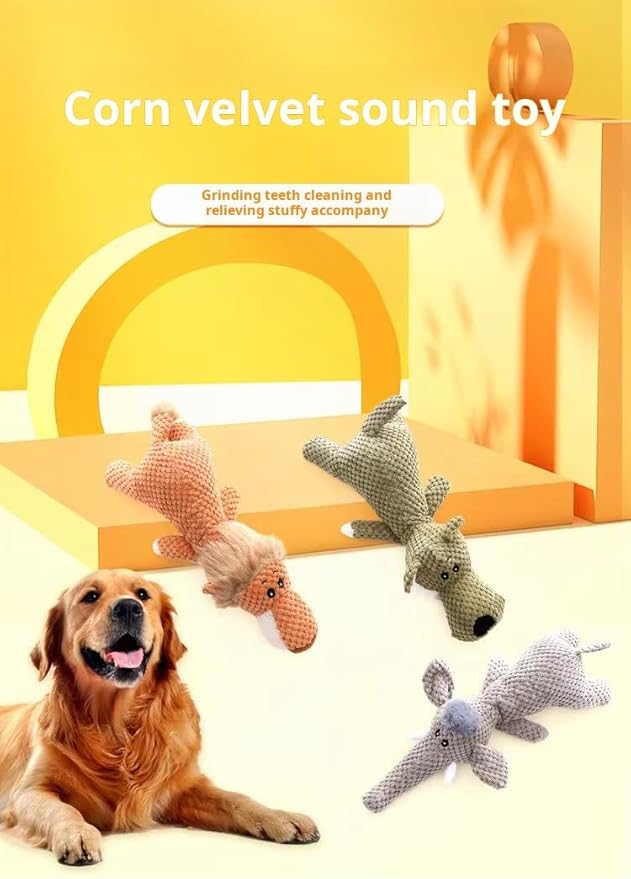 Dog Plush Toy Soft Chew Toy for Dog Cute Durable Dog Toy Stuffed Animal Dog Plush Toy Puppy Pet Mutt Toy Plush Dog Chew Toy Suitable for Large, Medium and Small Dogs Orange Lion