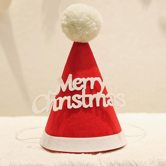 5 Pcs Christmas Dogs Hats Cute Cats Party Pet Set Dogs Santa Costumes Puppies Kittens Grooming Accessories. (Small Christmas A)