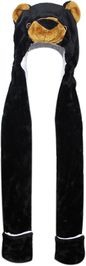 Plush Novelty Animal Hat: One Size Fits All Adults & Children/Soft, Warm Beanie Hat