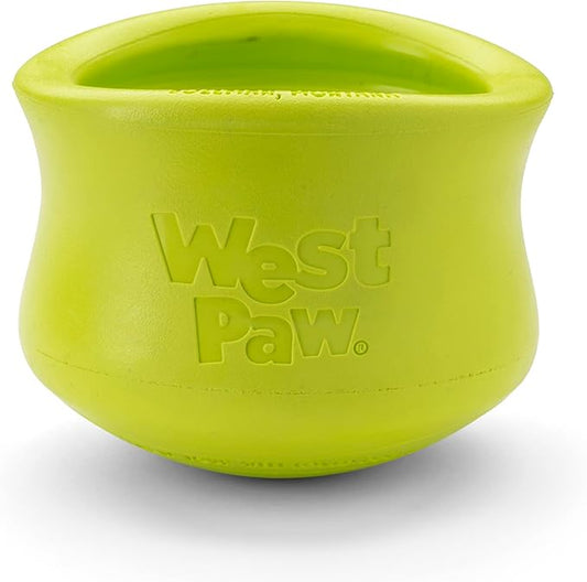 WEST PAW Zogoflex Toppl Interactive Treat Dispensing Dog Puzzle Play Toy, 100% Guaranteed Tough, It Floats!, Made in USA, Large, Granny Smith