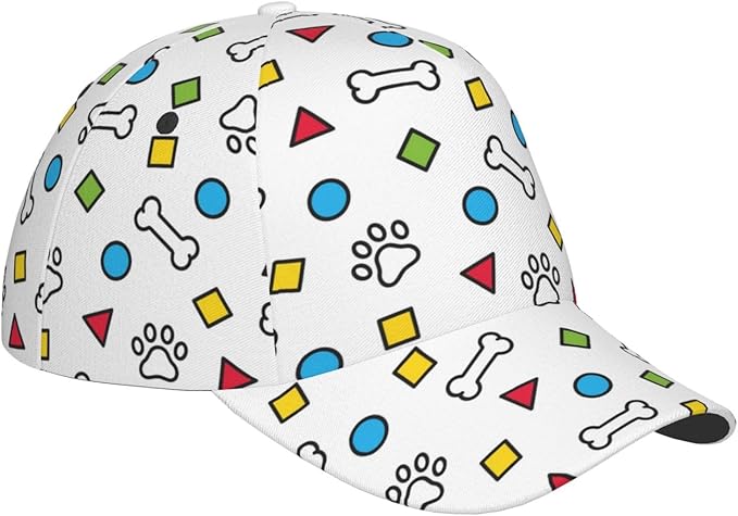 Dog Paw Print Baseball Cap Workout Hats with Adjustable Strap for Men & Women Dad Hat Snapback Hat