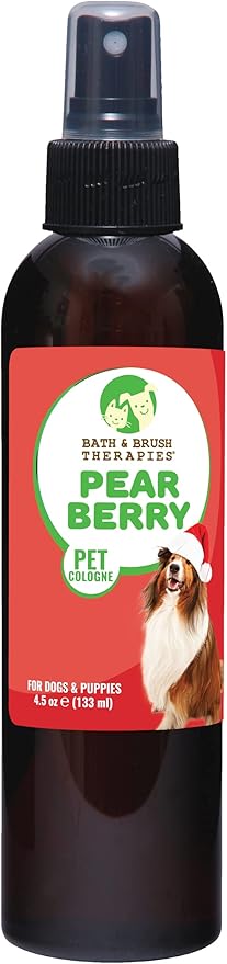 Showseason Animal Products Bath & Brush Therapies® Pear Berry Pet Cologne 4.5 oz. For Dogs | Long-Lasting Odor Eliminator | Cruelty-Free | Paraben-Free | Biodegradable | Made in The USA