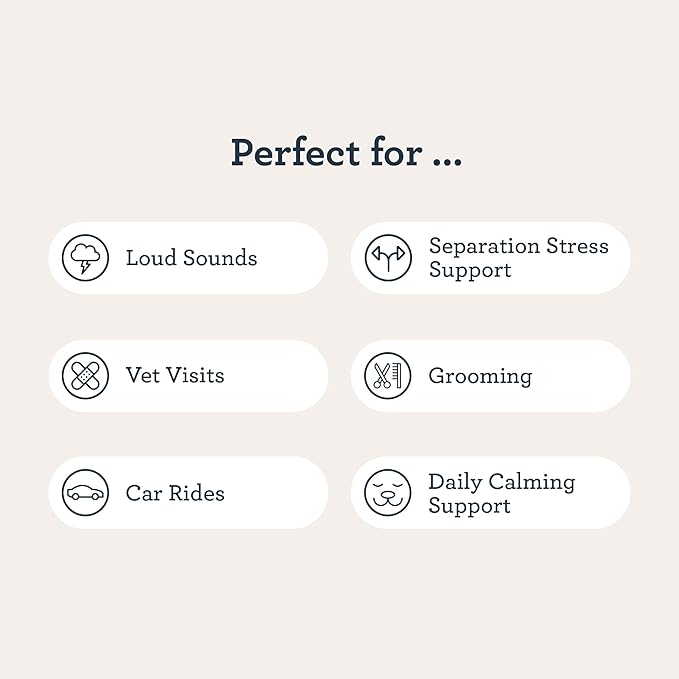 Kradle Chillers Hard Chews for Dogs - Ashwaganda GABA L-Theanine - Supports a Calm Demeanor - 6 Hard Chews