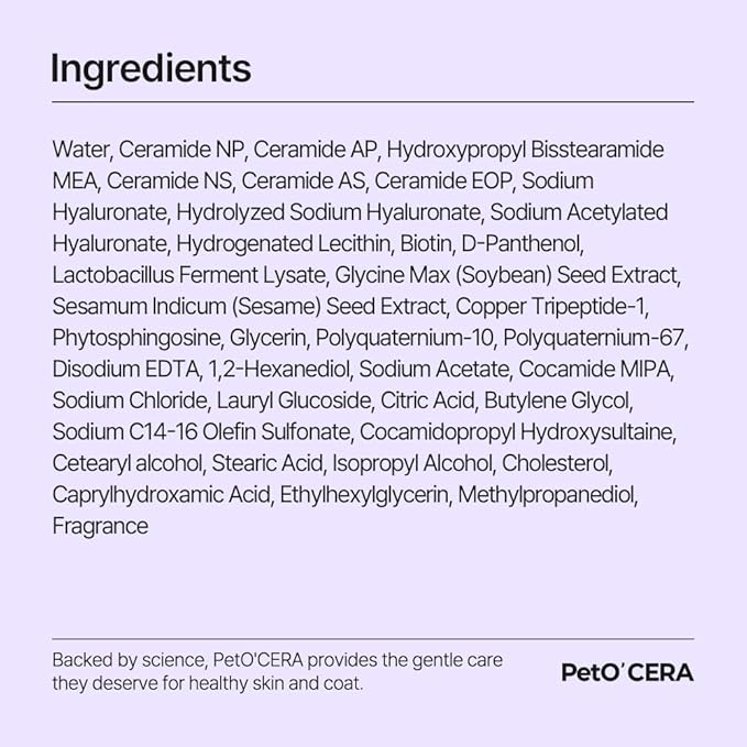 PetO’CERA Nourishing 2-in-1 Dog Shampoo and Conditioner for Allergic, Itchy, Dry, Sensitive Skin, Deodorizing Detangler for Poodle & Doodle, Puppy Safe, Tearless, Sulfate-Free, 16.9 fl oz/500ml