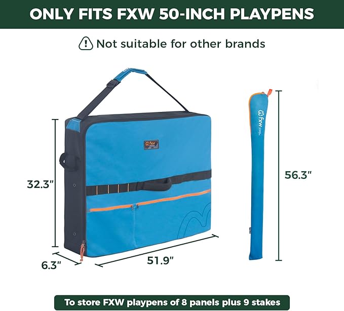 FXW Specialized Dog Playpen Storage Bag (Not Suitable for Other Brands), Designed for RV Trips, Fits 50" H 8 Panels and 9 Stakes│Patented