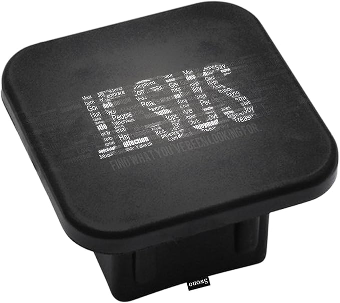 Swono Lettering Jesus Hitch Covers 2 Inch Find What You've Been Looking for Rubber Receiver Tube Hitch Plug for Men, Christian Bible Verse Square Hitch Box Cover Towing Hitch Plug Covers for Women