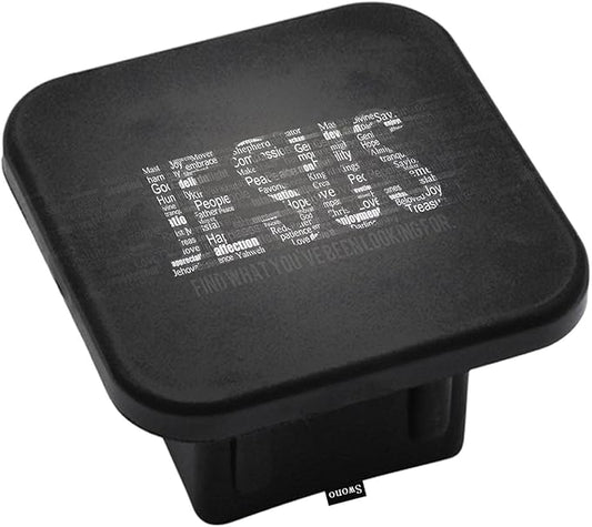 Swono Lettering Jesus Hitch Covers 2 Inch Find What You've Been Looking for Rubber Receiver Tube Hitch Plug for Men, Christian Bible Verse Square Hitch Box Cover Towing Hitch Plug Covers for Women