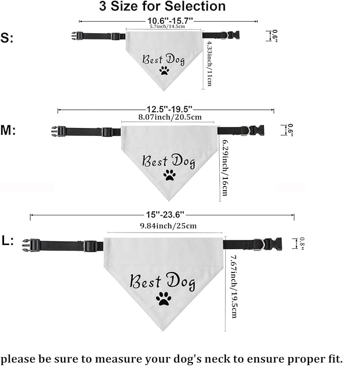 Best Dog Dog Wedding Bandana Collar, Adjustable Engagement Pet Bandana with Quick Release Buckle & D-Ring for Dogs & Cats