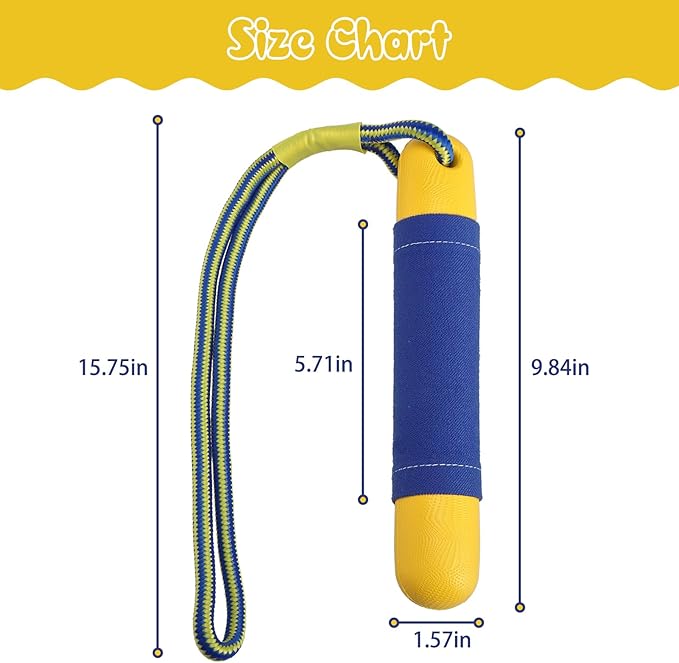 Dog Pool Toys Float on Water, Interactive Fetch Toy for Training Retrieving Bumper Outdoor Backyard Summer 2 Pack