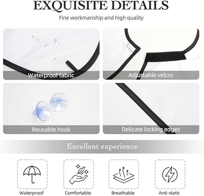 Beard Hair Catcher Bib, Waterproof Non-Stick Grooming Apron for Shaving Trimming, Perfect for Men Dad, Elegant Pink High Heel Shoes Butterfly Shave Bib