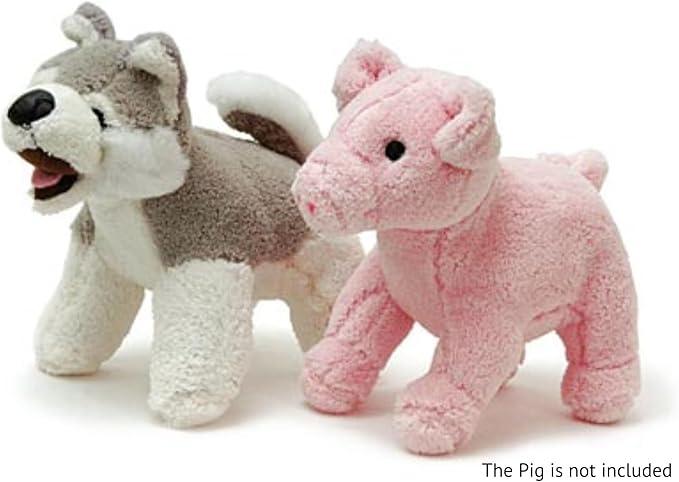 Jeffers Pet Animal Cuddlers Plush Dog Toy with Squeaker, 8" – Soft, Interactive Puppy Toy for Small & Medium Breeds, Indoor or Outdoor Play, Fetch, Snuggle, Great Gift for Christmas - Gray Husky