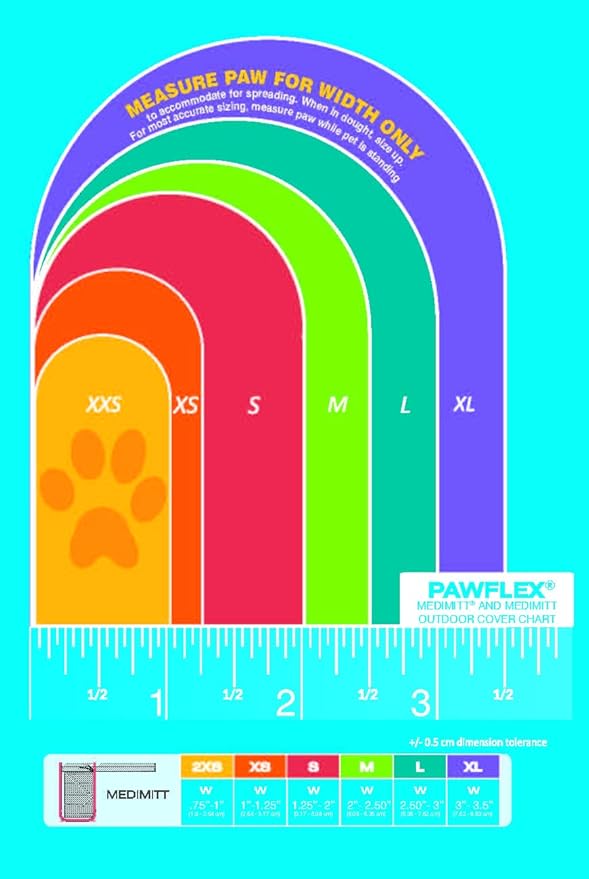 Medimitt Paw Bandages for Dogs, Cats and Pets – Stretchy Medical Booties, First Aid for Paws – Non Slip, Non Adhesive, Breathable, Disposable, Washable, Adjustable Strap, 12 Pack (Small)