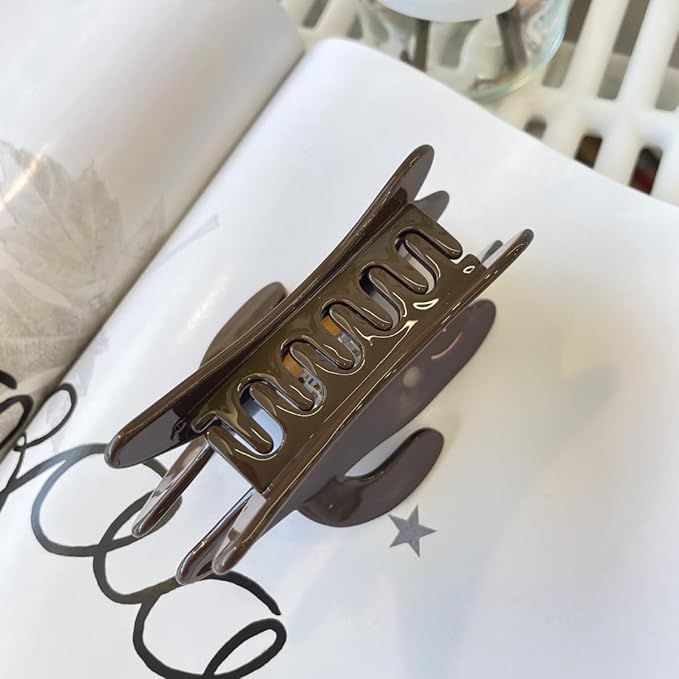 Funny Standing Cat Hair Clip,Acetate Claw Clips,Hair Clips for Women,Brown