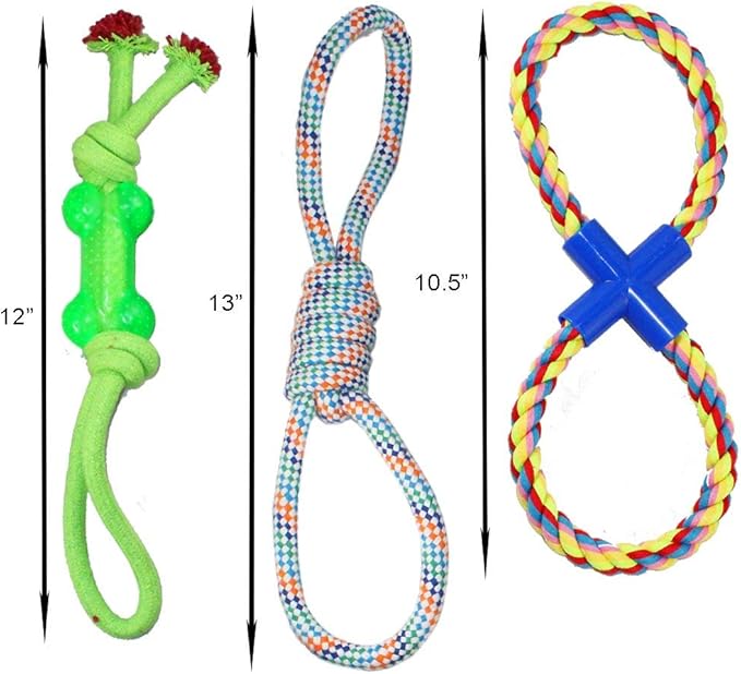 Jalousie 14 Pack Puppy Chew Dog Rope Toy Assortment for Small Medium Large Breeds
