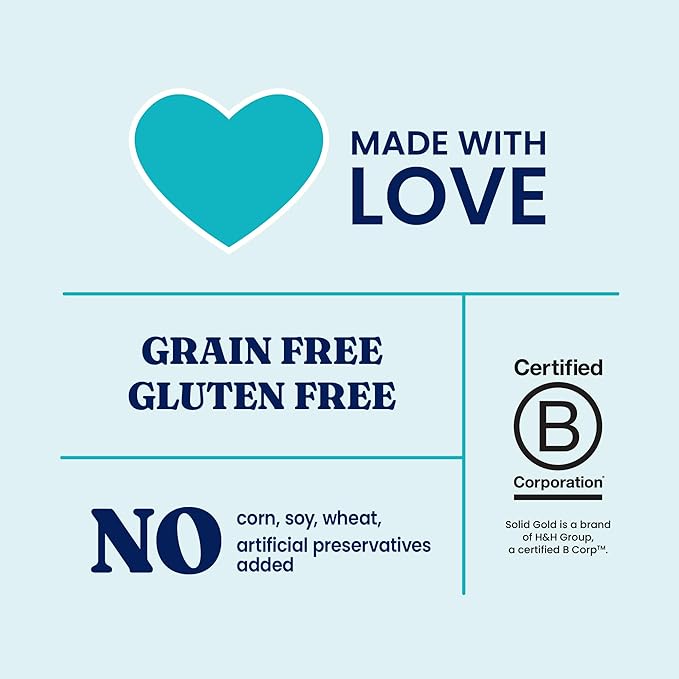 Solid Gold Wet Dog Food Topper & Meal Cups - W/Beef & Sweet Potato for Hip & Joint Support, Sensitive Stomachs & Gut Health - for Puppy, Adult & Senior Small Breed & Large Breed Dogs - 3.5oz/6 Pack