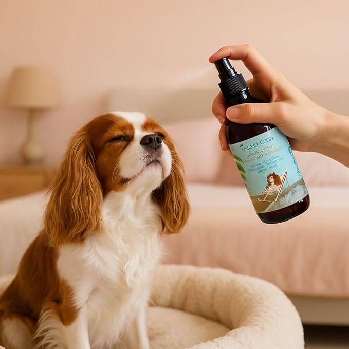 -100% Natural Dog Cologne Spray - Tropical Bliss Dog Perfume - Calming- Vegan - Chamomile, Calendula & Aloe Vera calming - Pet Deodorizing Spray - Made in the UK - 10 Fl Oz