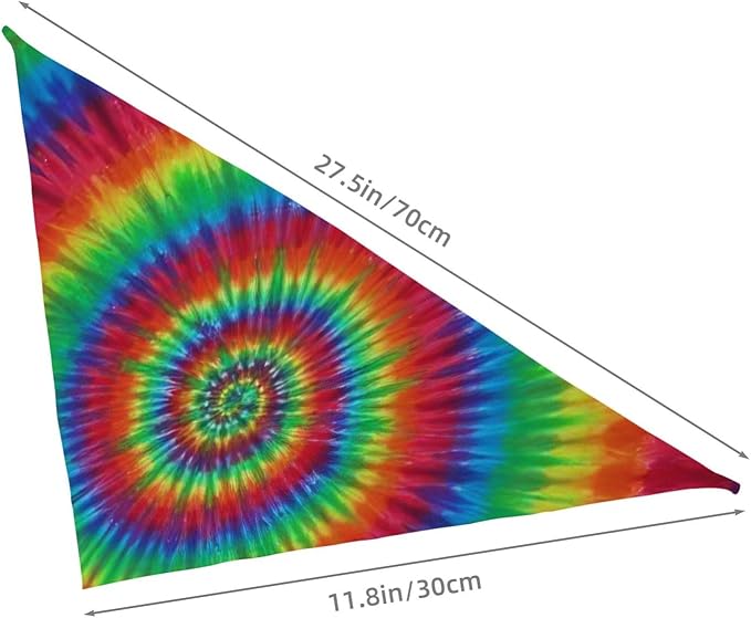 Green Rainbow Yellow Blue Rose Red Tie Dye Dog Bandana Scarf Triangle Bibs Pet Accessories Cat Kerchief