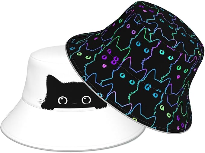 Psychedelic Bucket Hat Fisherman Cap for Women Men, Trippy Art Casual Travel Beach Sun Hats for Summer