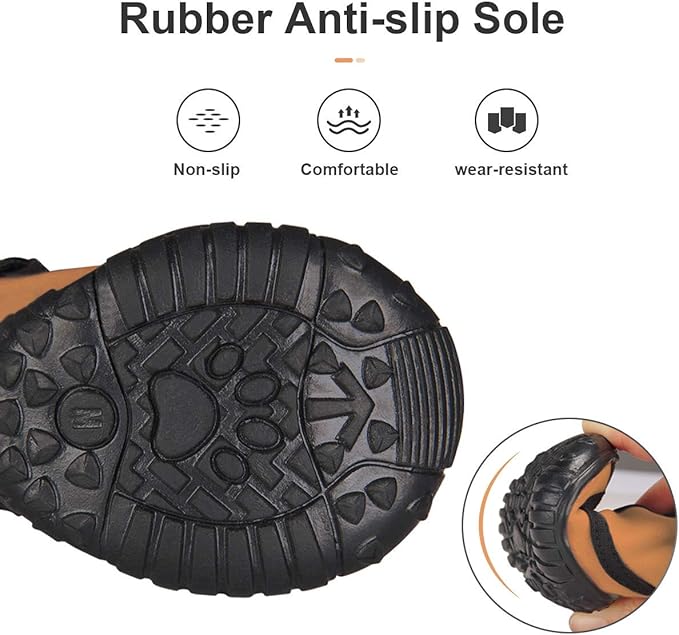 Dog Shoes for Large Dogs Winter Snow Dog Booties with Adjustable Straps Rugged Anti-Slip Sole Paw - Sports Running Hiking Pet Dog Boots Protectors Comfortable Fit for Medium Large Dog (XL, Orange)