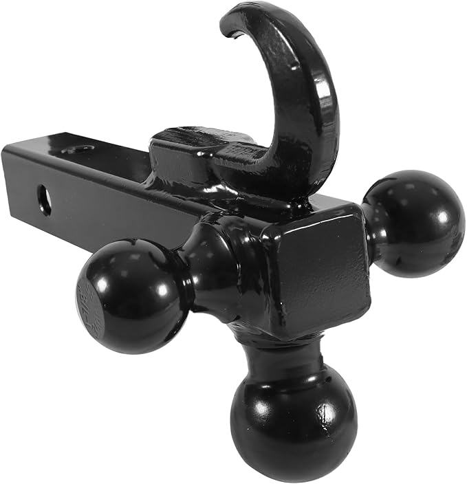 3 Point Trailer Hitch with 2" Receiver and Towing Hook - Heavy Duty Drawbar Adapter for 3 Pt Farm Equipment and Subcompact Trailers, Compatible with Kubota, Yanmar, Kioti, and Cat Tractors