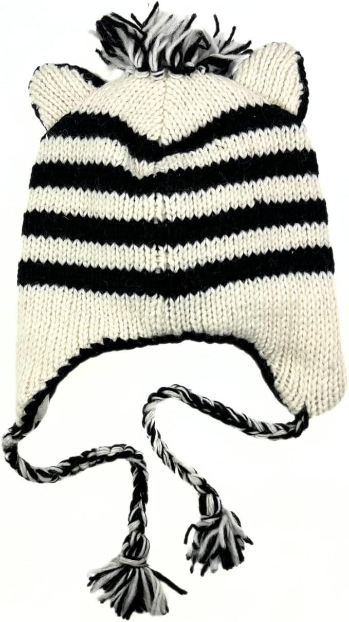 Humble Hilo Hand-Knitted Wool Animal Beanie - Easy Halloween Costume Hat for Anyone, Cute Winter Beanie Hats