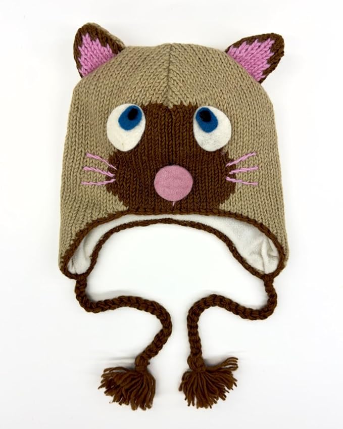 Humble Hilo Hand-Knitted Wool Animal Beanie - Easy Halloween Costume Hat for Anyone, Cute Winter Beanie Hats