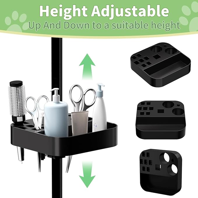 VFK 36''/47''Large Dog Grooming Table, Foldable Grooming Table for Dogs at Home Pet Grooming Station,Adjustable Cat Drying Desktop with Arms, Nooses, Mesh Tray (Basic pet Table, 47" Blue)