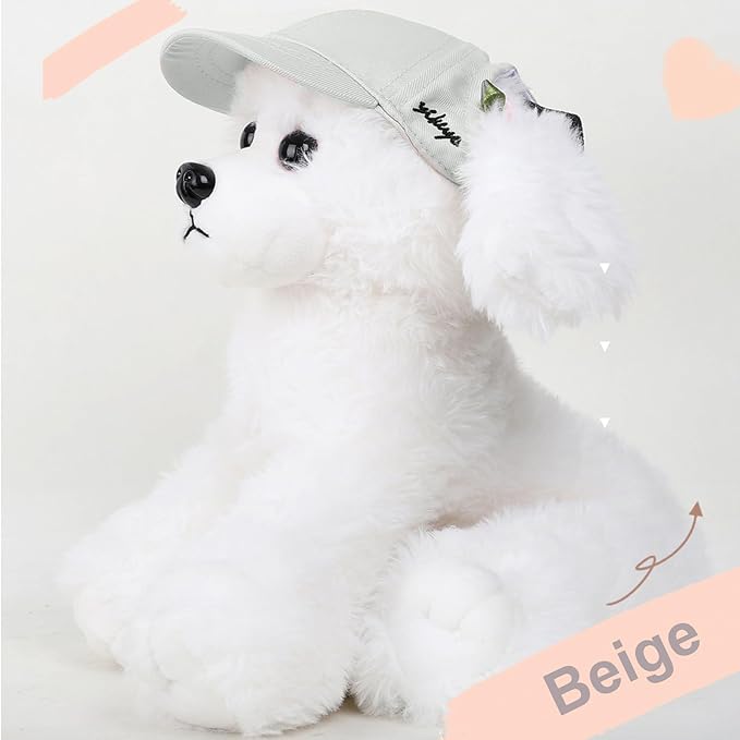 Dog Baseball Cap Dog Visor Hats Pet Sun Protection Hats Outdoor Sports Hats with Ear Holes Pet Baseball Hats with Adjustable Strap for Small Dogs Sun Protection Visor Hat