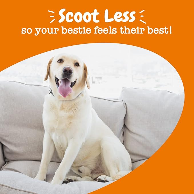 Zesty Paws Scoot Away Soft Chews - Healthy Bowel Function with Bromelain, Vita Fiber for Dogs, & Dandelion Root for Dog Digestive Support and Gut Health - 90 Soft Chews