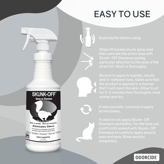 Odorcide Skunk-Off Shampoo Spray, 32oz