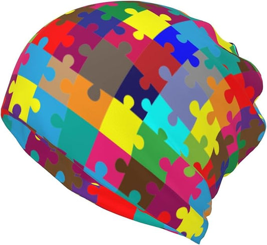 Skull Beanie Hat Baggy Slouchy Skull Chemo Beanies Cap Stretch Scarf Head Wrap Hip Hop Hats for Men Women Winter