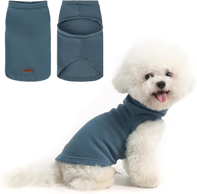 EXPAWLORER Soft Cat Sweater - Sweaters for Cats Only Warm Kitten Clothes, Fall and Winter Pet Coat Pullover Design, Fleece Sweatshirt Clothing Also for Puppy Small Dogs, Blue Large