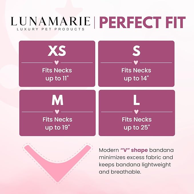 LunaMarie - Luxury Pet Birthday Bandanas -Premium & Silky Poly Fabric | 100% Handmade | Custom Shape Dual Layered (Sippin' Poolside, X-Small)