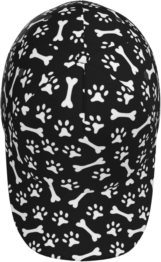 Dog Paw Print Baseball Cap Workout Hats with Adjustable Strap for Men & Women Dad Hat Snapback Hat