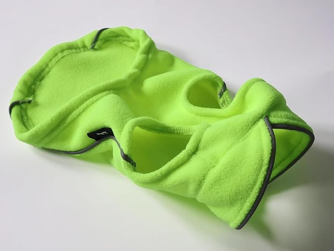 JACKO & CO - Fleece Vest Dog Sweater with Leash Ring - Soft, Warm & Lightweight Pullover Coat for Small & Medium Dogs, Puppies & Cats - Cozy Fall/Winter/Spring Pet Jacket (Lime Green, XL 17-25lbs)