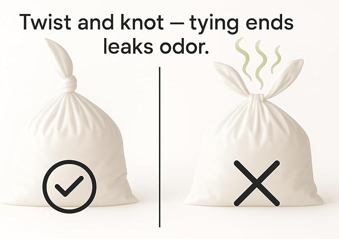 Best Odor-Sealing Cat Poop Bags, BOS for Pet Waste & Kitty Litter - Disposal Bags - Scent & Smell Free (90 bags) [Size: M, Color: Light blue] NOT a litter box liner (Pack of 1)