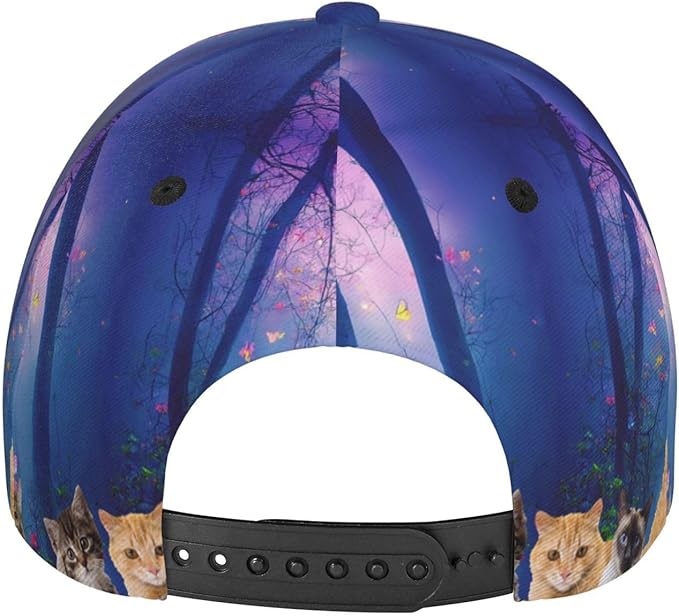 Cute Cat Cap Cat Baseball Cap Cat Sun Hat Adjustable Cap Cute Hat Trucker Hat Cap for Women Men