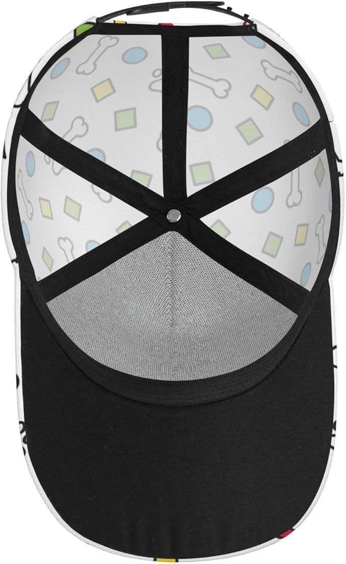 Dog Paw Print Baseball Cap Workout Hats with Adjustable Strap for Men & Women Dad Hat Snapback Hat