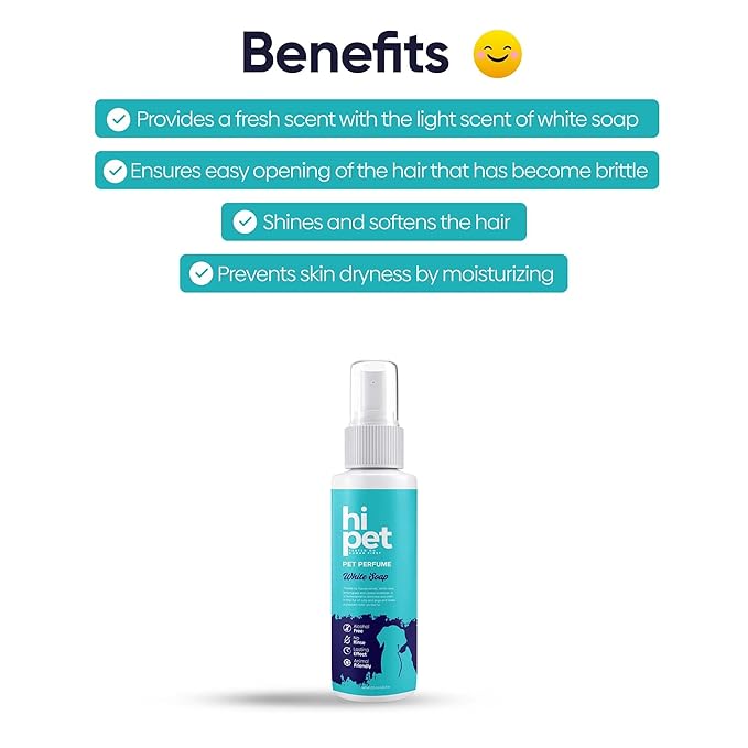 White Soap Pet Perfume, Cat & Dog Perfume Spray Long Lasting, Cat and Dog Cologne to Soften, Shine, Refresh the Coat, 4.06 Fl Oz (Pack of 3)