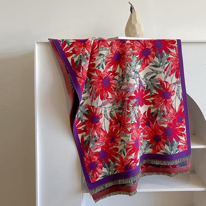 Jeelow Womens Pashmina Shawl Wrap Scarf - Elegant Dressy Evening Poncho Cape for Formal and Wedding Outfits