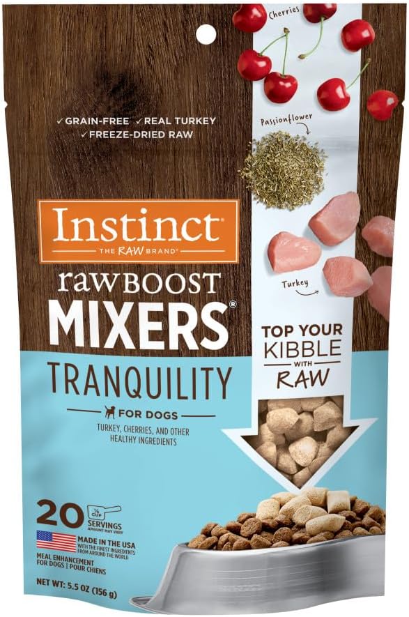 Instinct Raw Boost Mixers Tranquility Freeze-Dried Dog Food Topper, 5.5 oz. Bag