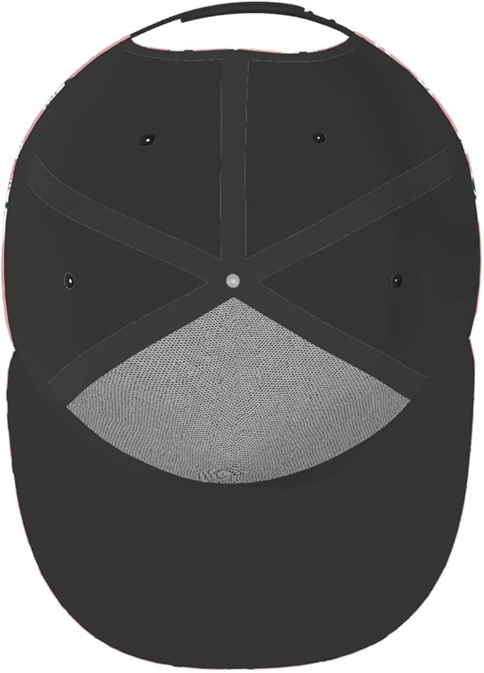 Cute Funny Cat Baseball Cap for Women Men Adjustable Flat Brim Cap Summer Baseball Sun Hats for Travel Hiking